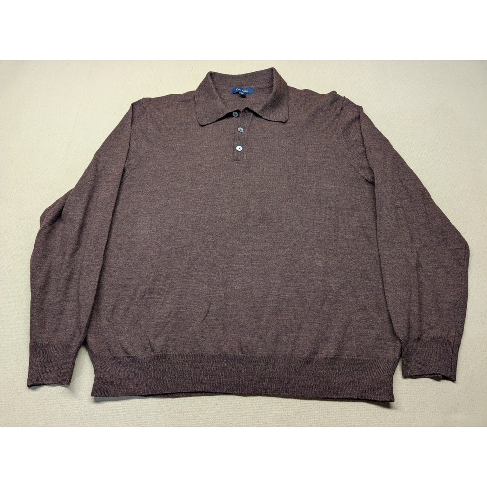 Club Room Mens Sweater Size  XL Brown 100% Merino Wool NWT
